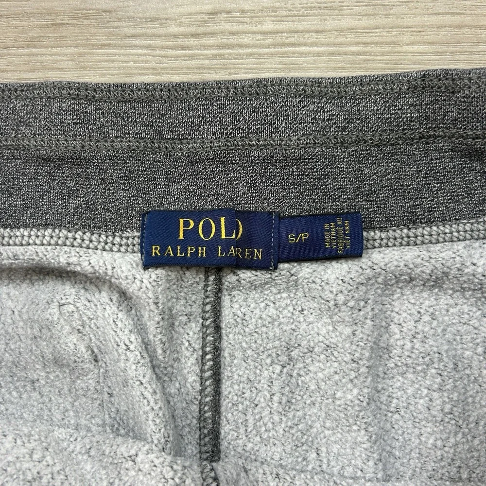 Polo Ralph Lauren Sweatpants Mens Small Gray Drawstring Hem Fleece Jogger Preppy